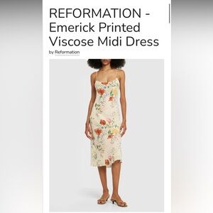 Reformation Emerick Floral Slip Dress Size Large